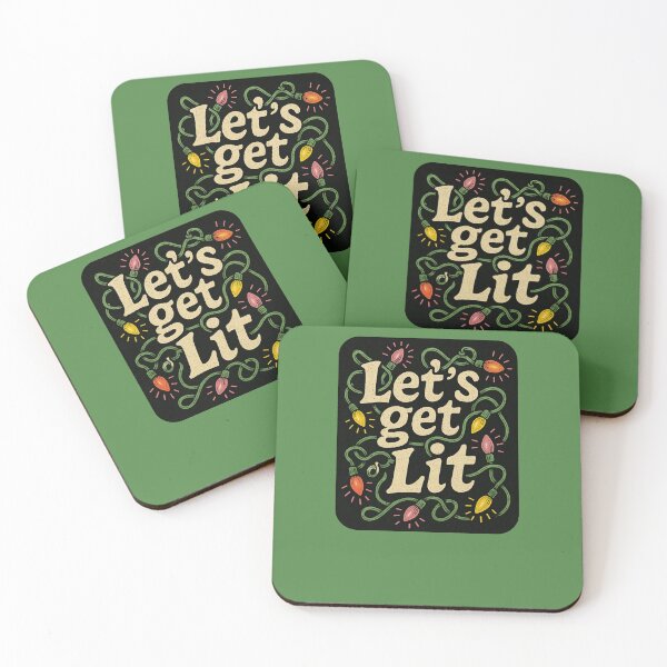 Item preview, Let’s Get Lit Funny Christmas Lights Holiday Party Design designed and sold by FrictionMaxxing.