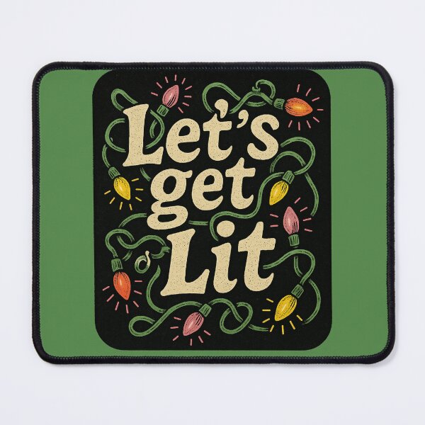 Item preview, Let’s Get Lit Funny Christmas Lights Holiday Party Design designed and sold by FrictionMaxxing.
