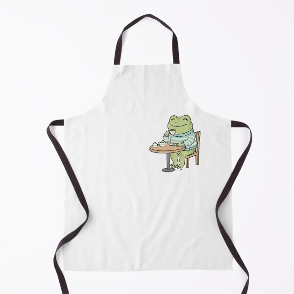 Item preview, Cute Frog Drinking Tea – Minimalist Cartoon Illustration designed and sold by LuxeGraphix.