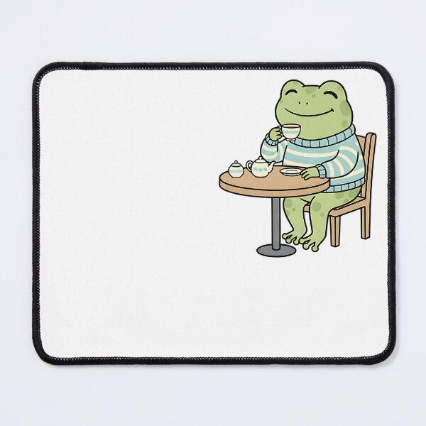 Item preview, Cute Frog Drinking Tea – Minimalist Cartoon Illustration designed and sold by LuxeGraphix.
