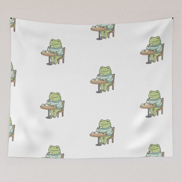 Item preview, Cute Frog Drinking Tea – Minimalist Cartoon Illustration designed and sold by LuxeGraphix.
