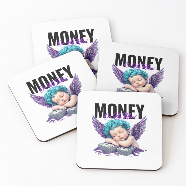 Item preview, Money on My Mind - Cute Cherub with Purple Angel Wings designed and sold by Colorful-Garden.