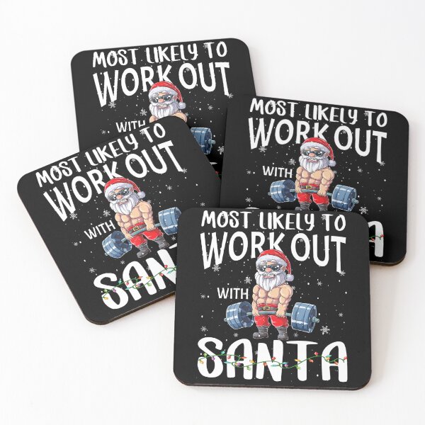 Item preview, Most Likely To Work Out With Santa Family Christmas designed and sold by kayvaickusk.