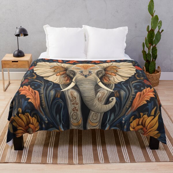 Item preview, Detailed Ornate Elephant design with Floral Decorations. designed and sold by HEMRO.
