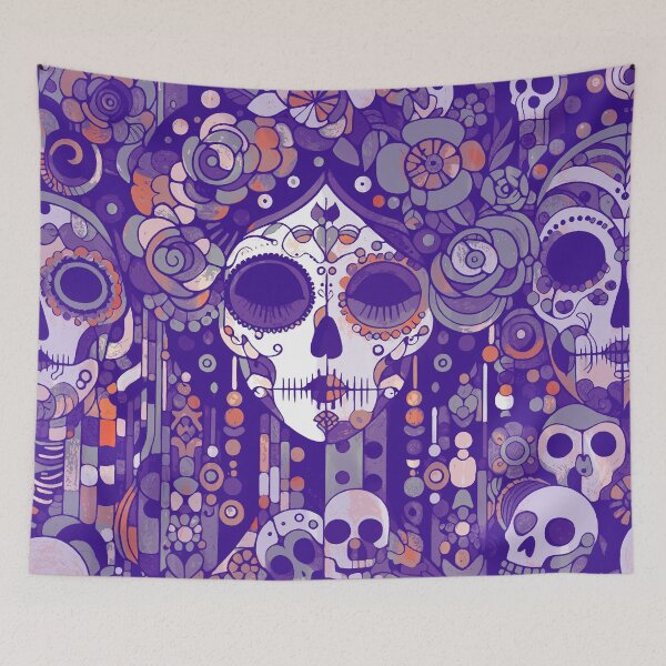 Item preview, Colorful Catrina Illustration - Day of the Dead Art and Mexican Tradition designed and sold by  Ojo de Lilith.