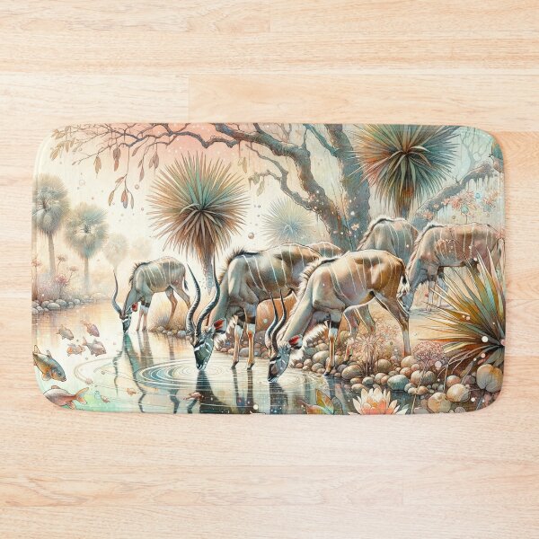 Item preview, Antelopes Drinking Water designed and sold by m-y-A-I-A-R-T-.