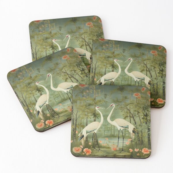 Item preview, Silk Floral Storks Carpet designed and sold by GrinGalore.