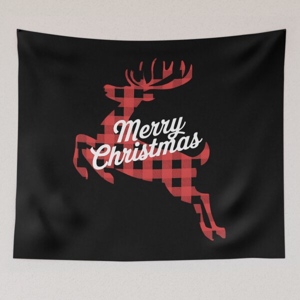 Item preview, Merry Christmas Reindeer Plaid Family designed and sold by Sunset4Bones.