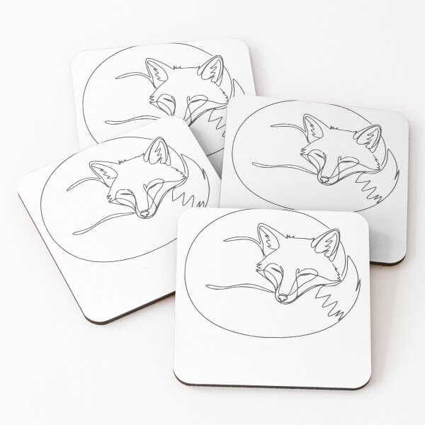 Item preview, Minimalist Line Art Sleeping Fox Illustration designed and sold by LuxeGraphix.
