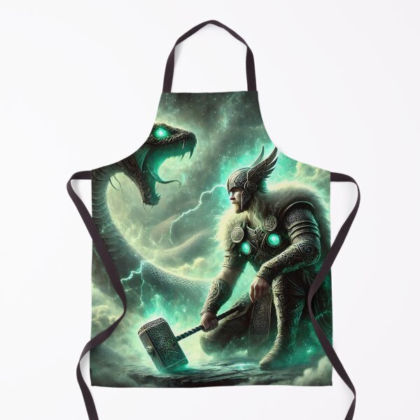 Item preview, "Thor vs. Jormungandr – Norse Mythology Battle | Viking Art" designed and sold by Umbra666.