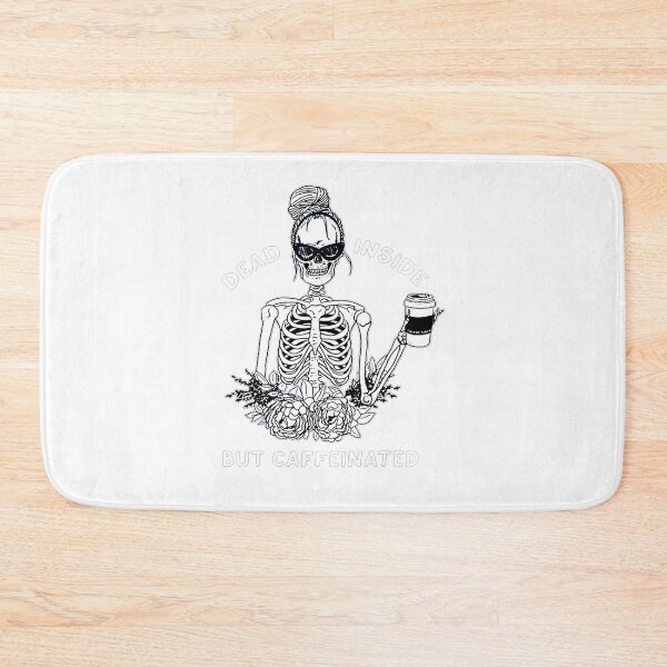 Item preview, Dead Inside But Caffeinated Skeleton Flower designed and sold by GenevaCruz.