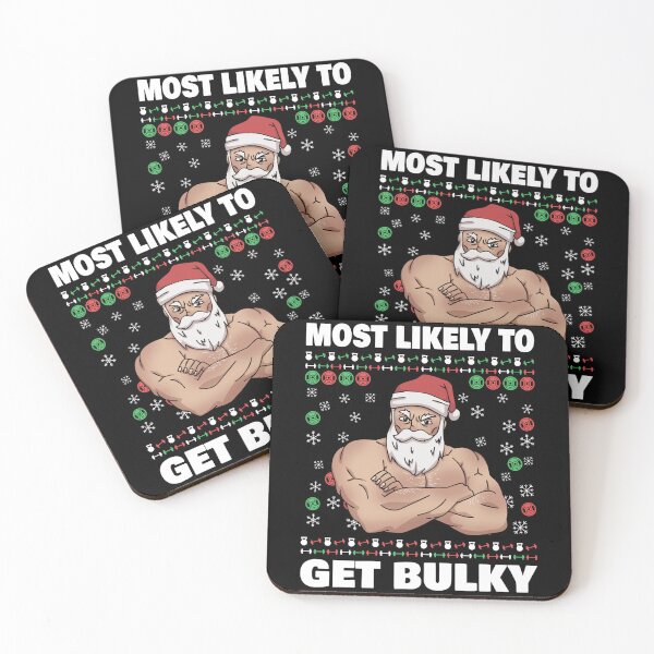 Item preview, Santa Most Likely to Get Bulky Ugly Christmas Gym designed and sold by kayvaickusk.