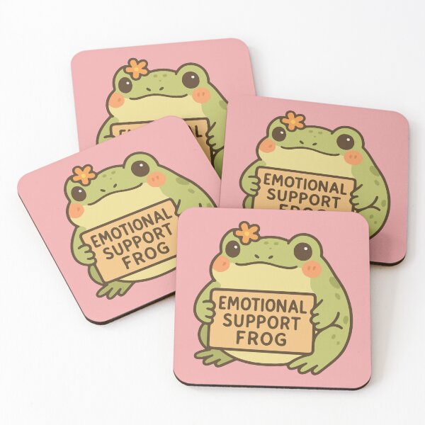 Item preview, Emotional Support Frog Cute Animal Humor designed and sold by BrownHorse90s.