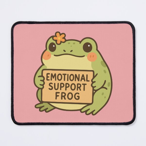 Item preview, Emotional Support Frog Cute Animal Humor designed and sold by BrownHorse90s.