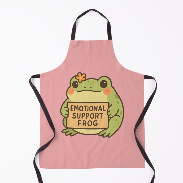 Item preview, Emotional Support Frog Cute Animal Humor designed and sold by BrownHorse90s.