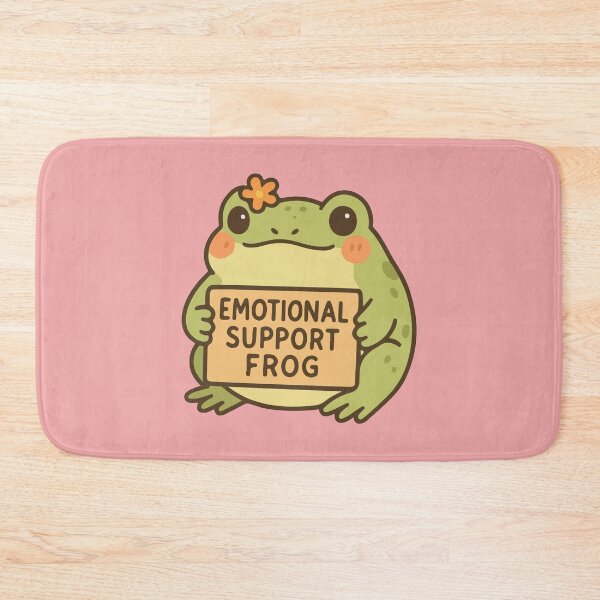 Item preview, Emotional Support Frog Cute Animal Humor designed and sold by BrownHorse90s.