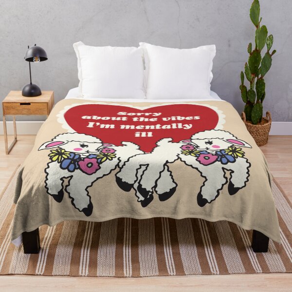 Item preview, Sorry About The Vibes Sheep Mental Health Humor designed and sold by BrownHorse90s.