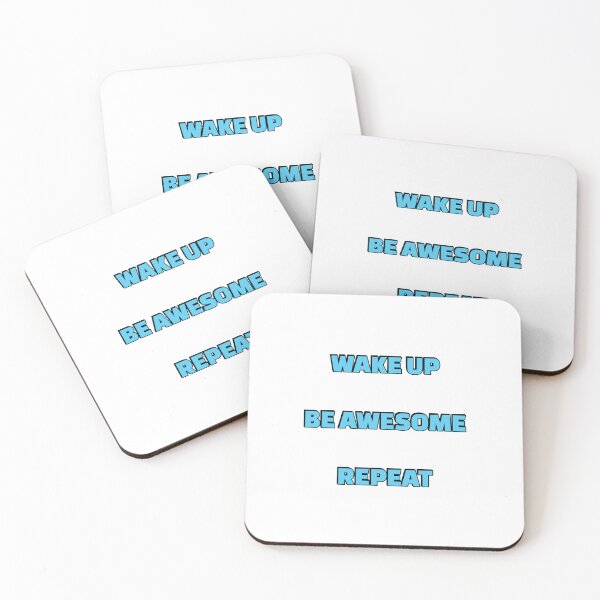 Item preview, Wake up Be Awesome Repeat - short motivational phrases designed and sold by Inspirationmotivation.