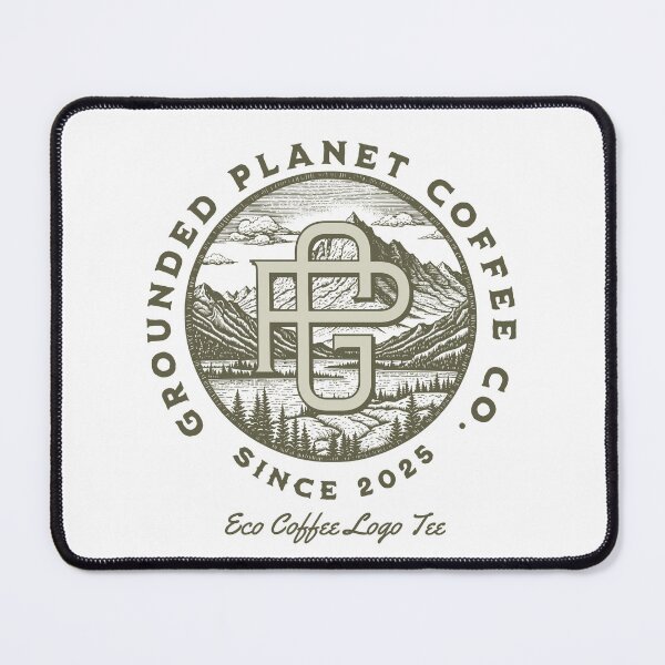 Item preview, Grounded Planet Coffee Co. – Eco Coffee Logo Tee designed and sold by teemugcreation.