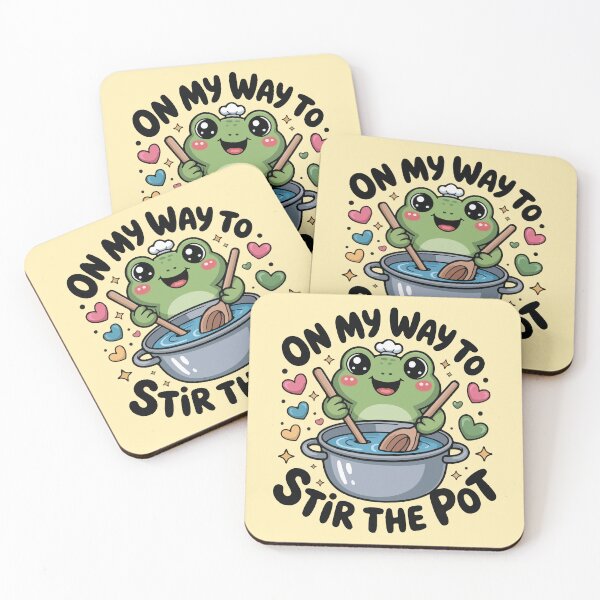Item preview, On My Way To Stir The Pot Frog Mischief Humor designed and sold by BrownHorse90s.