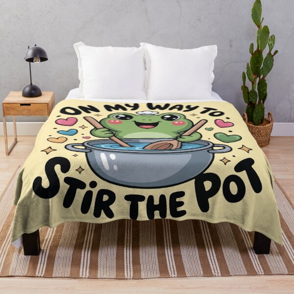 Item preview, On My Way To Stir The Pot Frog Mischief Humor designed and sold by BrownHorse90s.