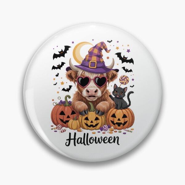 Item preview, Halloween Highland Cow Witchy Cow Spooky Pumpkin Hello Fall designed and sold by brynatshop.