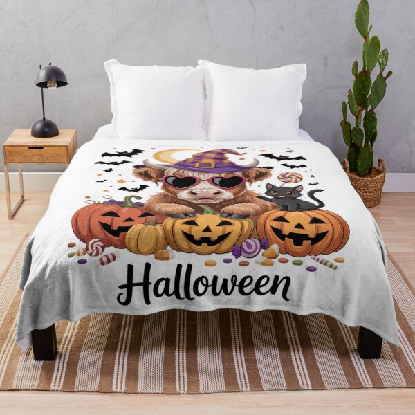 Item preview, Halloween Highland Cow Witchy Cow Spooky Pumpkin Hello Fall designed and sold by brynatshop.