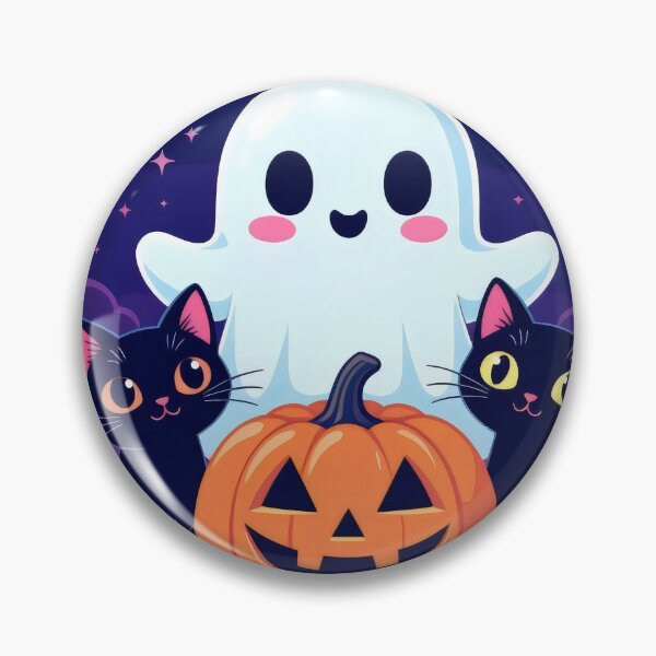 Item preview, Kawaii Halloween Icons in Symmetrical Synthwave Style designed and sold by CrystalCove11.