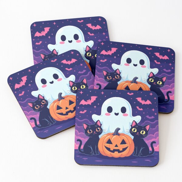 Item preview, Kawaii Halloween Icons in Symmetrical Synthwave Style designed and sold by CrystalCove11.