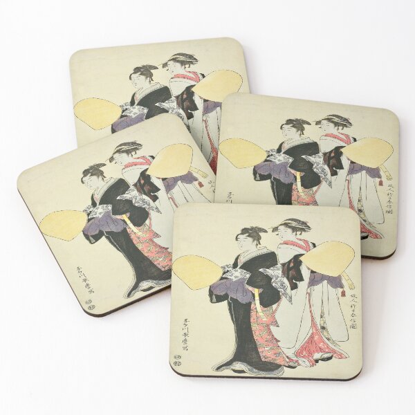 Item preview, Young Couple Dressed as Mendicant Monks, c. 1789–1799, by Kitagawa Utamaro designed and sold by UBU-space.
