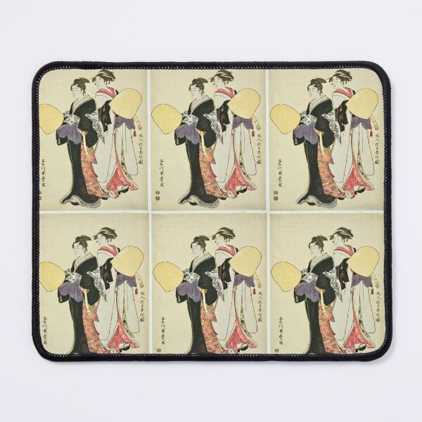 Item preview, Young Couple Dressed as Mendicant Monks, c. 1789–1799, by Kitagawa Utamaro designed and sold by UBU-space.