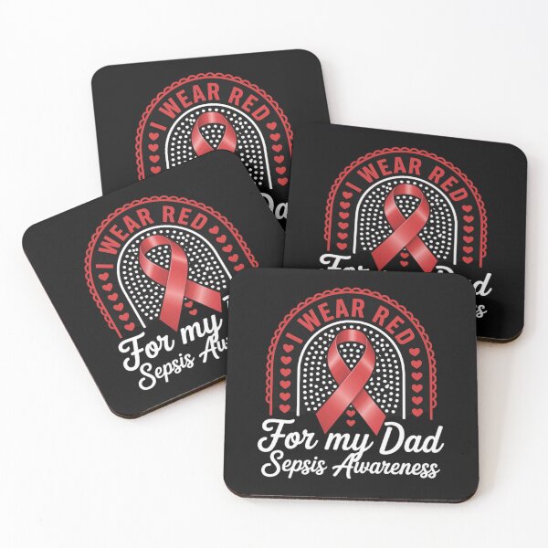 Item preview, Rainbow I Wear Red For My Dad Sepsis Awareness designed and sold by Vastingan.