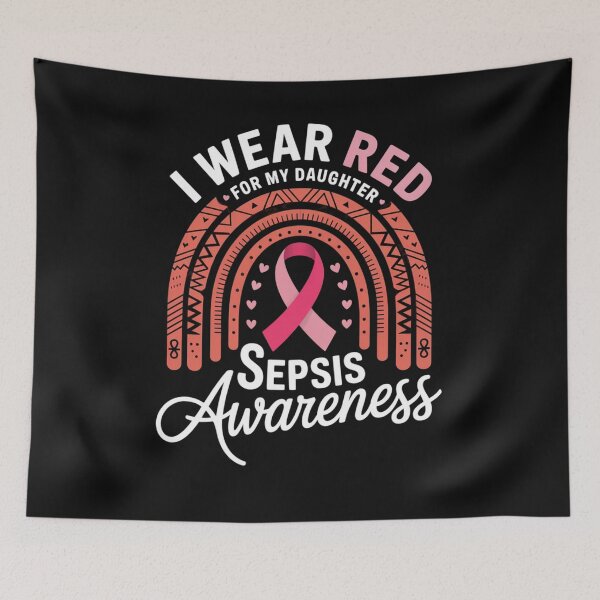 Item preview, Rainbow I Wear Red For My Daughter Sepsis Awareness  designed and sold by Vastingan.