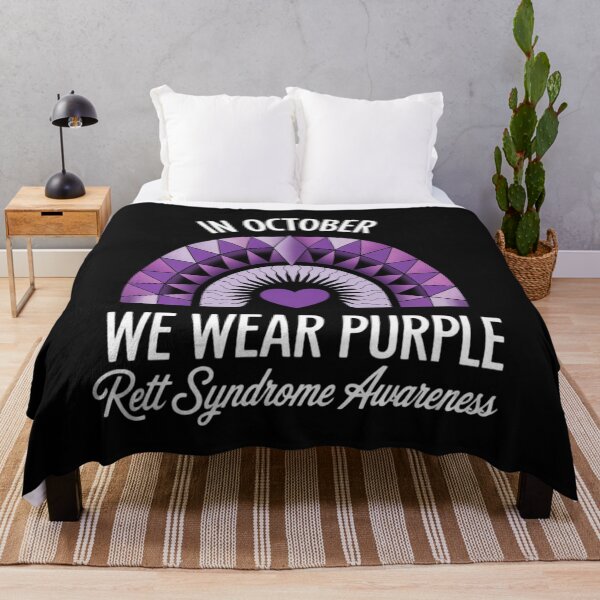 Item preview, Rainbow In October We Wear Purple Rett Syndrome Awareness designed and sold by Vastingan.