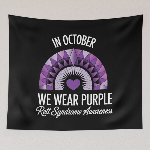 Item preview, Rainbow In October We Wear Purple Rett Syndrome Awareness designed and sold by Vastingan.
