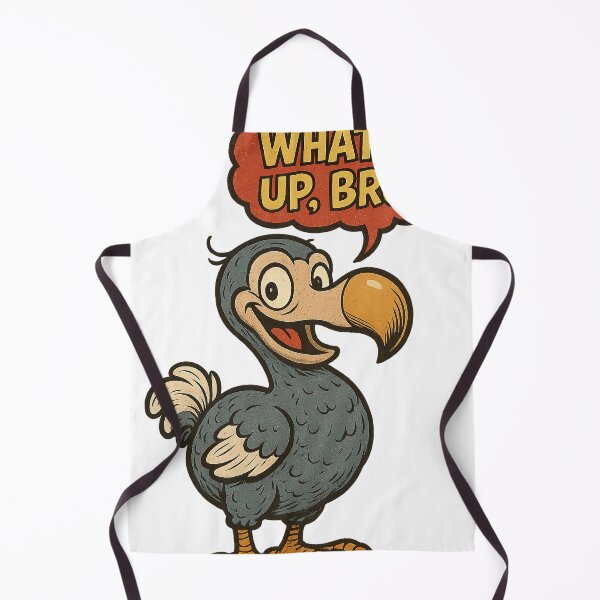 Item preview, Cartoon Dodo Bird Funny Comic Style PNG | Vintage Speech Bubble “What’s up, bro!” designed and sold by VitalLifeForce.