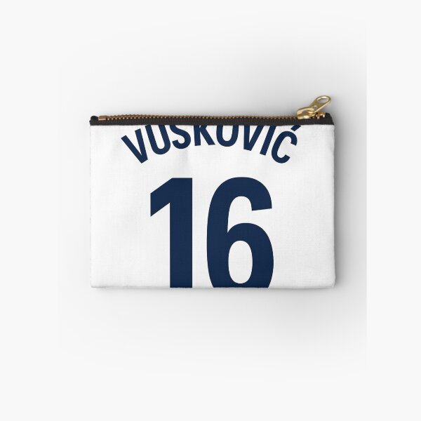 Item preview, Vusković #16 Football Shirt Design – Navy Blue Transparent Background designed and sold by Kings Clothing.
