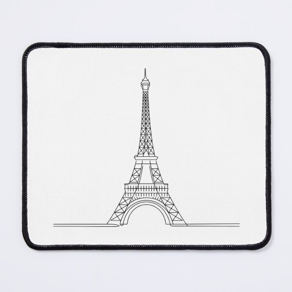 Item preview, Minimal Eiffel Tower Sticker — One Line Paris Black and White Drawing designed and sold by Timeless Design.
