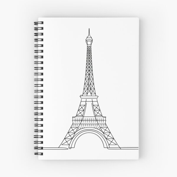 Item preview, Minimal Eiffel Tower Sticker — One Line Paris Black and White Drawing designed and sold by Timeless Design.