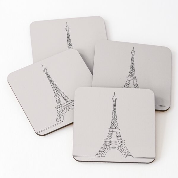 Item preview, Minimal Eiffel Tower Sticker — One Line Paris Black and White Drawing designed and sold by Timeless Design.