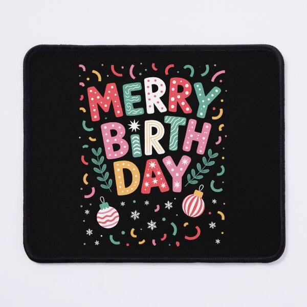 Item preview, Merry Birthday Merry Christmas Birthday Party designed and sold by brynatshop.