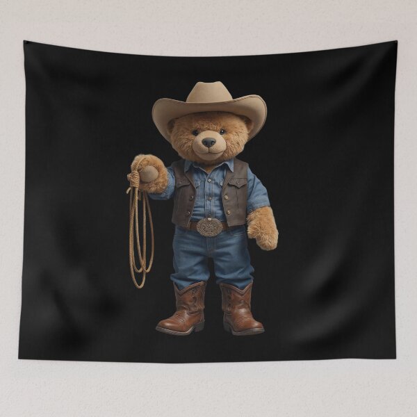 Item preview, Cute Bear „Andrew” cowboy rodeo wild west horse Texas toy designed and sold by Tattoo-Shirt Designer .
