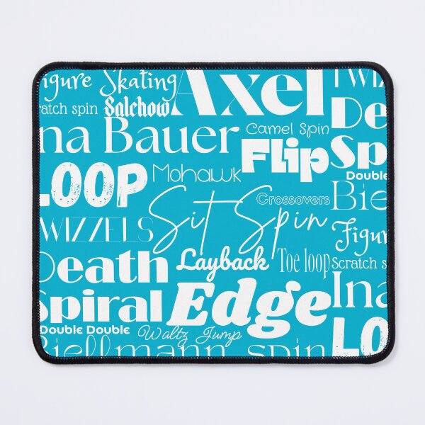 Item preview, Figure Skating Words- Subway Style Print-Cyan designed and sold by Purposely Designed.