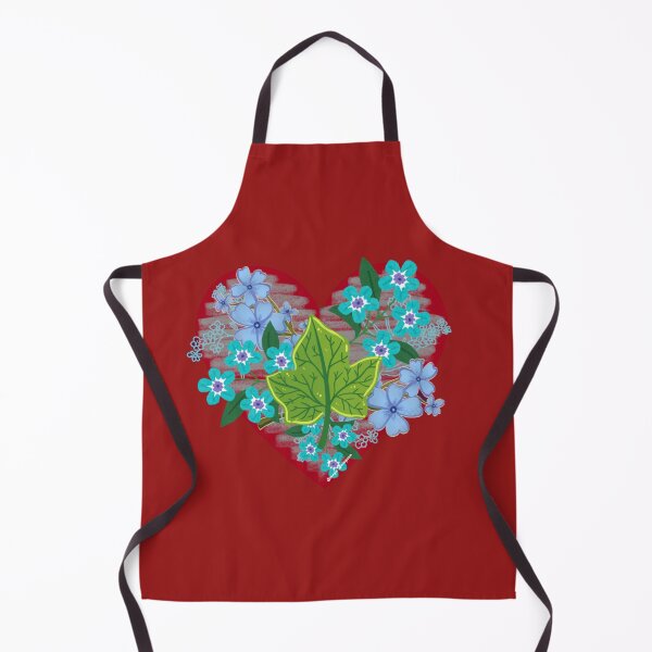 Item preview, Red and Blue floral Ivy Heart  designed and sold by artbyomega.