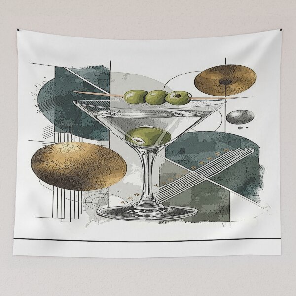 Item preview, Art Deco Martini Cocktail Abstract designed and sold by MarvinStudios.