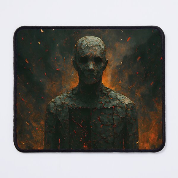Item preview, Cracked Fiery Humanoid With Glowing Chest designed and sold by PandaTShirtShop.