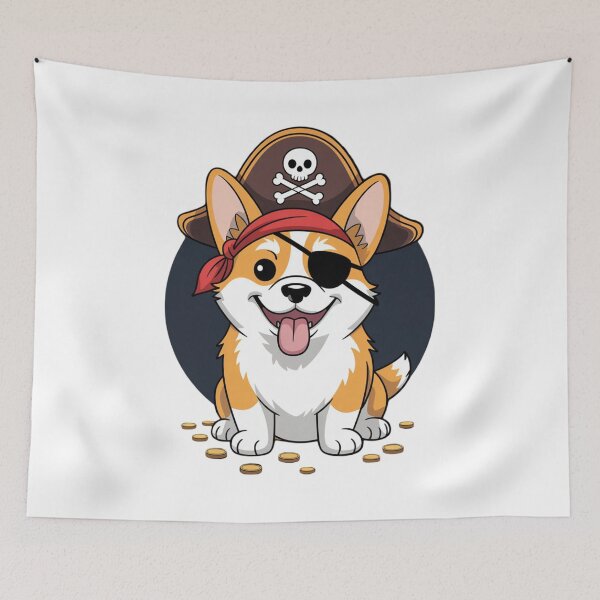 Item preview, Corgi Pirate designed and sold by Ikwalima.