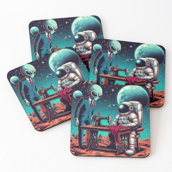 Item preview, Alien and astronaut designed and sold by Dogandesighn.