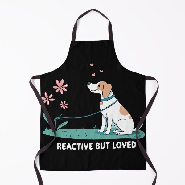 Item preview, Minimalist Reactive Dog Line Art – "Reactive but Loved" Inspirational Dog Design, Pastel Educational Artwork designed and sold by VividOrganica.