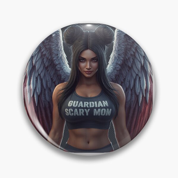 Item preview, Guardian Angel Mom – Strong woman with angel wings | Fantasy art illustration designed and sold by Scaryangelfx.